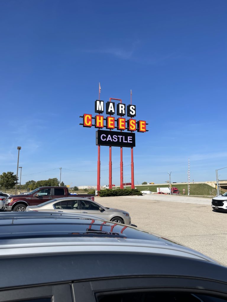 The sign for Mars Cheese Castle