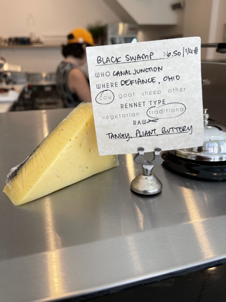 Black Swamp cheese from Canal Junction Farm in Ohio