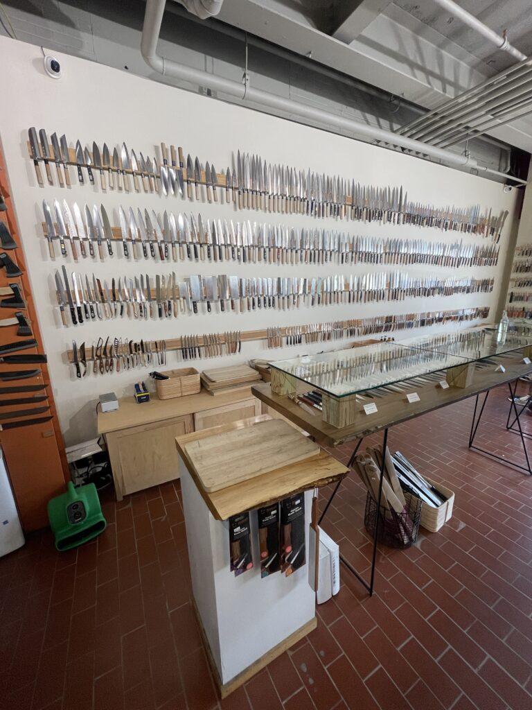 A huge selection of knives at Strata